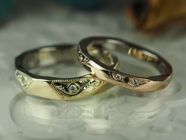 【Antille(アンティール)】【AUROA】ブラック＆グリーン／ブラック＆ローズ