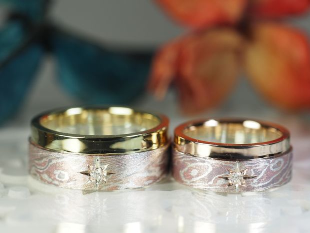 【Antille(アンティール)】オーダーメイド結婚指輪（杢目金）