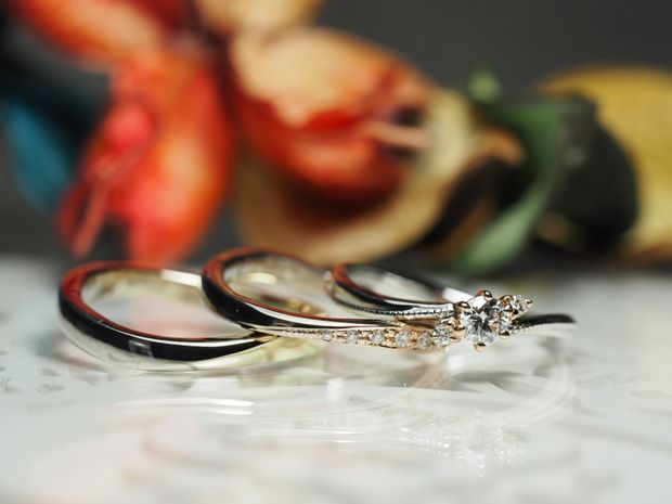 【Antille(アンティール)】【AUROA】＜マリッジ＞ブラック＆ライム／ブラック＆ローズ：＜エンゲージ＞ブラック＆ライム