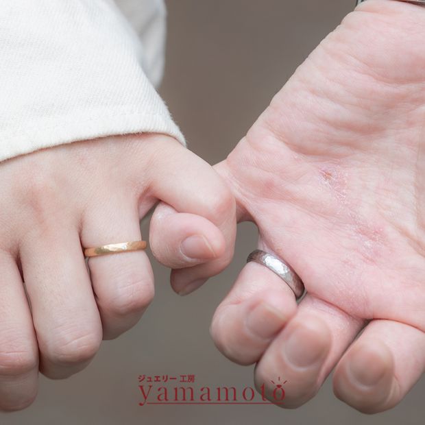 【ジュエリー工房 YAMAMOTO】【鍛造 槌目（つちめ）マリッジリング】