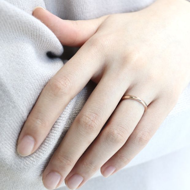 【鶴(mikoto)】【18MA-008a】クリスタルカットの多面デザインがおしゃれな結婚指輪