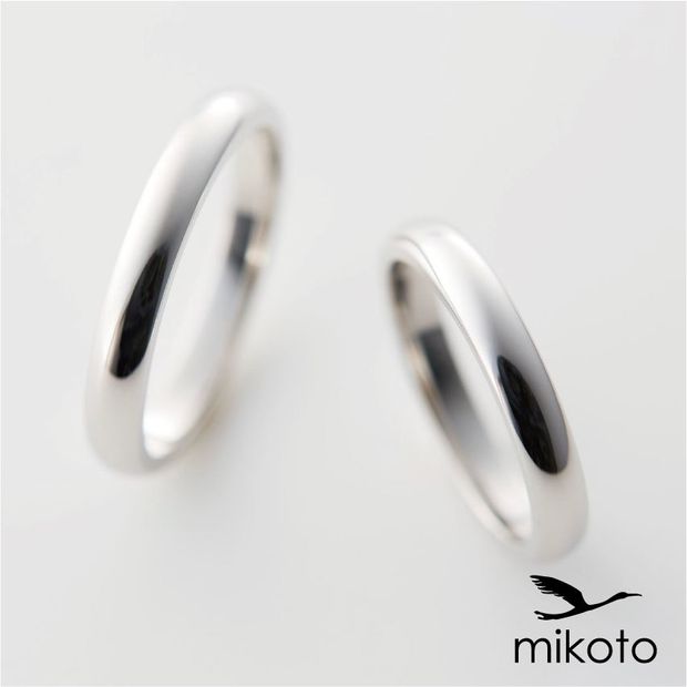 【鶴(mikoto)】【18MA-004】シンプルだからこそ細部のフォルムにこだわった甲丸の結婚指輪