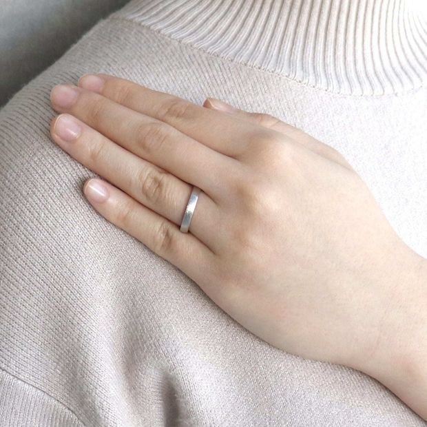 【鶴(mikoto)】【18MA-007】マットテクスチャーがクールなゴールドとプラチナの結婚指輪