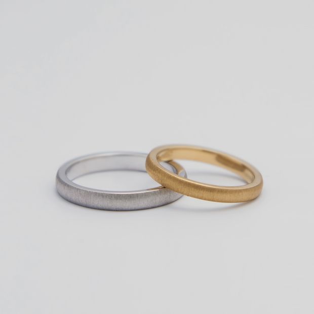 【鶴(mikoto)】【20TE-031】和を感じる畳をイメージしたマットな和風模様の結婚指輪