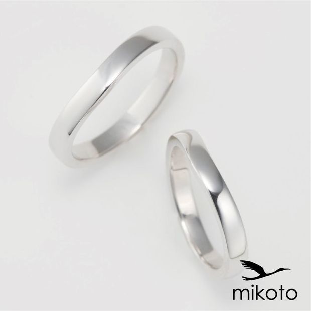 【鶴(mikoto)】【18MA-017】ゆるやかなU字カーブのシンプルな結婚指輪