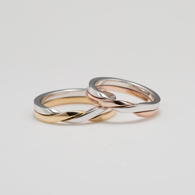 【鶴(mikoto)】【ギメルリング（18MA-025）】おふたりがひとつの家族になることをイメージしたリング