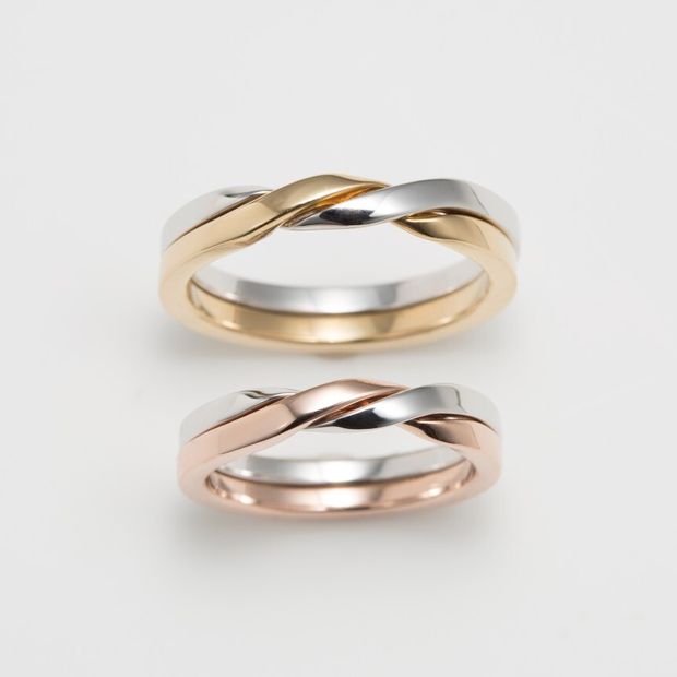 【鶴(mikoto)】【ギメルリング（18MA-025G）】おふたりがひとつの家族になることをイメージしたリング