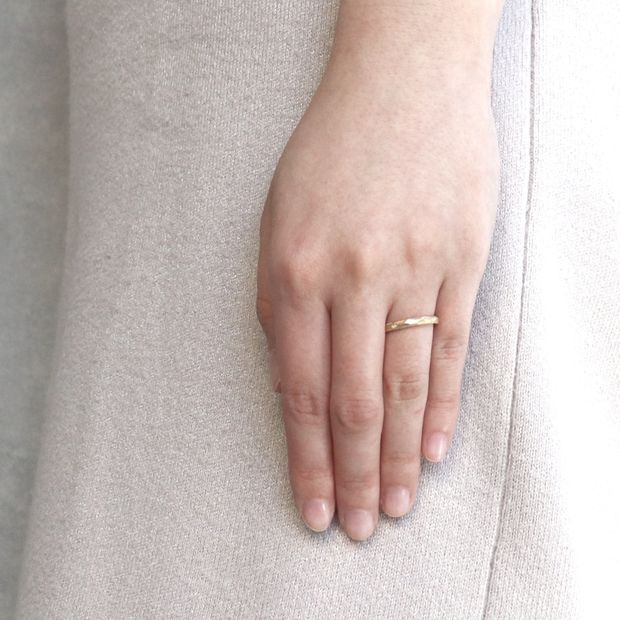 【鶴(mikoto)】【18MA-008】おしゃれな多面デザインのマットな結婚指輪