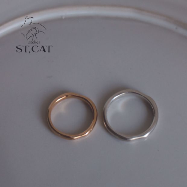 【atelier ST, CAT(アトリエ エスティーキャット)】なめらかな素肌のようなさりげなさ【オーダー結婚指輪】Skin