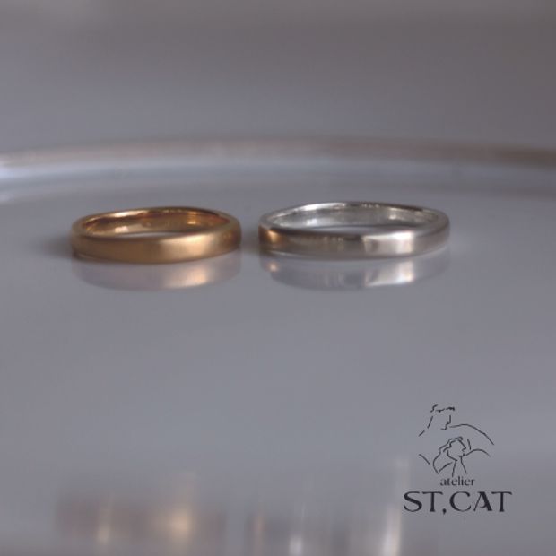 【atelier ST, CAT(アトリエ エスティーキャット)】ミニマルな洗練と手作業の優しさを感じるリング【オーダー結婚指輪】Poisson