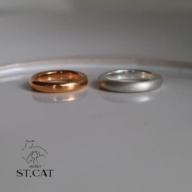 【atelier ST, CAT(アトリエ エスティーキャット)】月の丸みをデザイン【オーダー結婚指輪】Moon