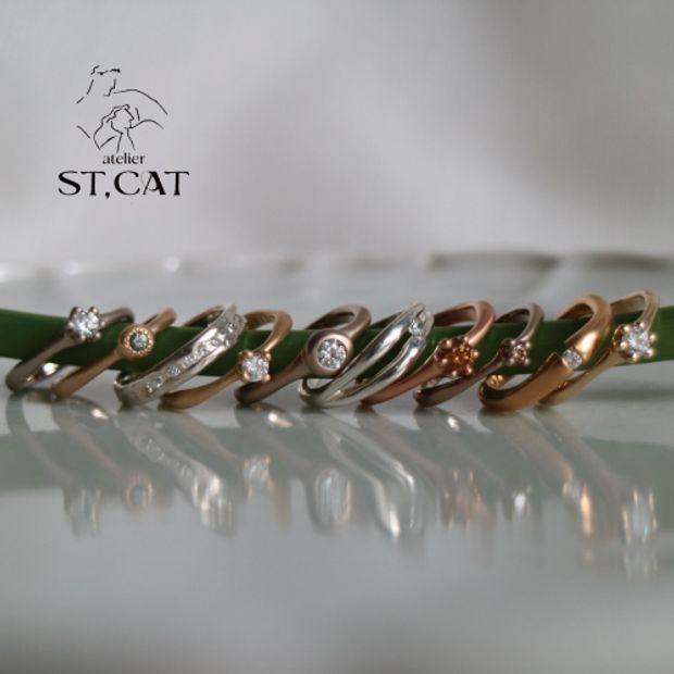 【atelier ST, CAT(アトリエ エスティーキャット)】イエローやブラウンなどモダンなカラーダイヤモンド【オーダー婚約指輪】