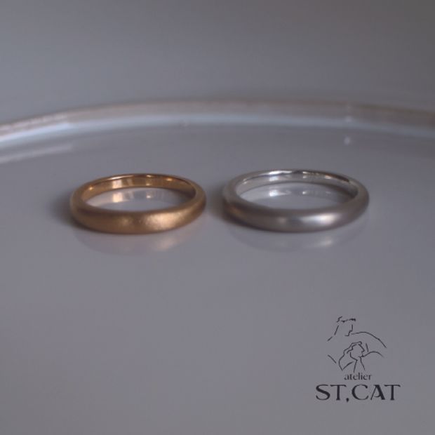 【atelier ST, CAT(アトリエ エスティーキャット)】古典芸術に登場する女性像の麗しい厚みと曲線【オーダー結婚指輪】Seiren