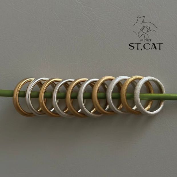 【atelier ST, CAT(アトリエ エスティーキャット)】磨き仕上げ/マット仕上げ【オーダー結婚指輪/婚約指輪】