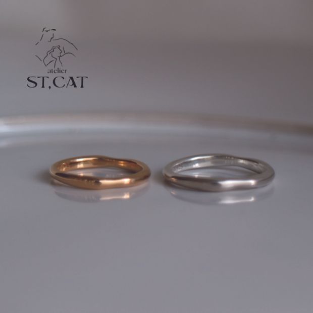 【atelier ST, CAT(アトリエ エスティーキャット)】なめらかな素肌のようなさりげなさ【オーダー結婚指輪】Skin