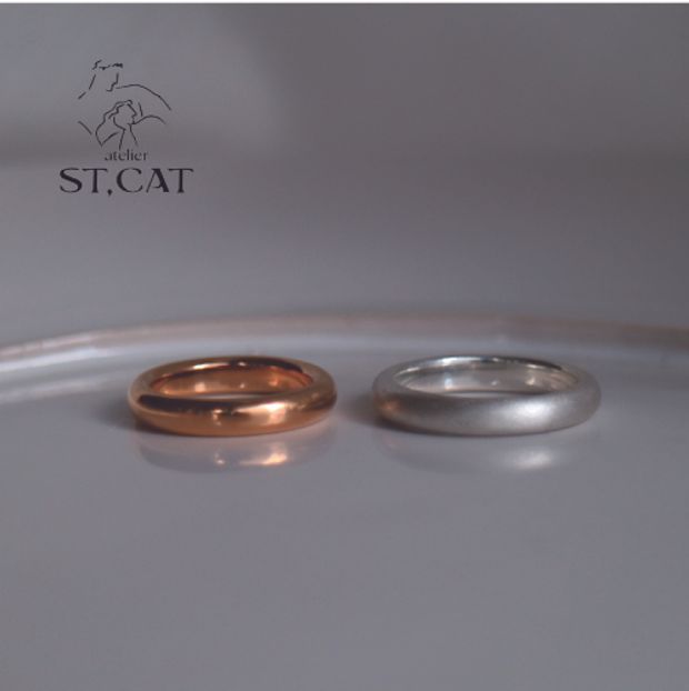 【atelier ST, CAT(アトリエ エスティーキャット)】月の丸みをデザイン【オーダー結婚指輪】Moon
