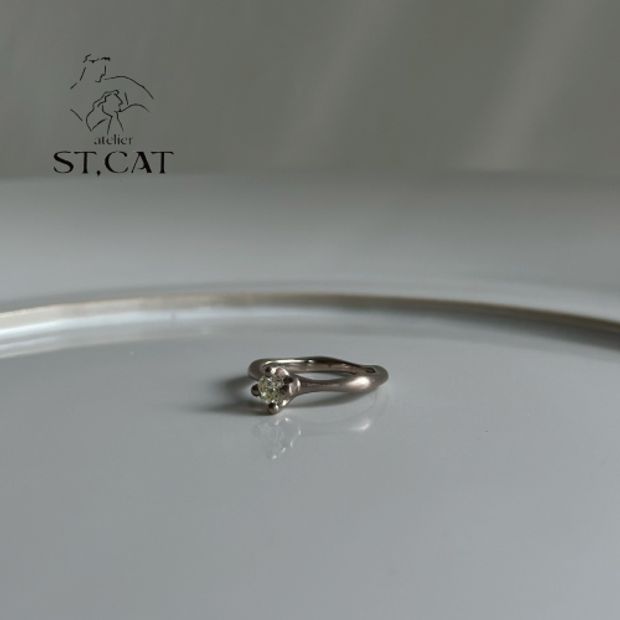 【atelier ST, CAT(アトリエ エスティーキャット)】普段使いしたいダイヤモンド【オーダー婚約指輪】Engagement Ring 4ツ爪