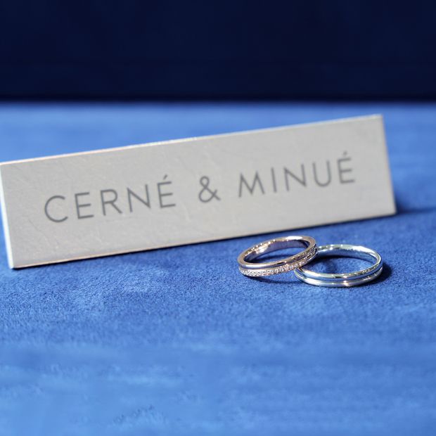 【CERN&Eacute;＆MINU&Eacute; by BIJOUPIKO(セルネとミヌエ バイ ビジュピコ)】手作り結婚指輪（Pt950, K18PG／鏡面）~ 経験豊富な職人がマンツーマンでサポート ~