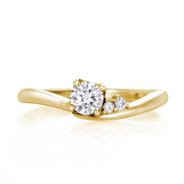 【DIAMOND DOT LAB(ダイアモンド ドット ラボ)】Ailes【エール】のエンゲージジリング(婚約指輪)。