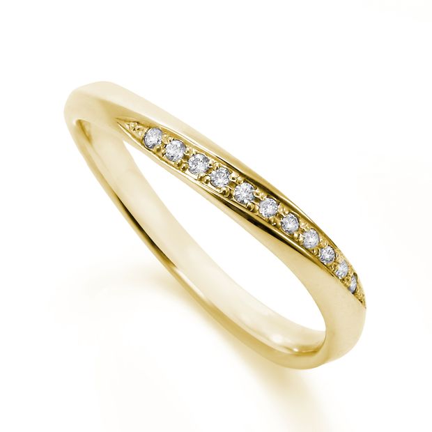 【DIAMOND DOT LAB(ダイアモンド ドット ラボ)】Ocean Bloom【オーシャンブルーム】のマリッジリング(結婚指輪)。