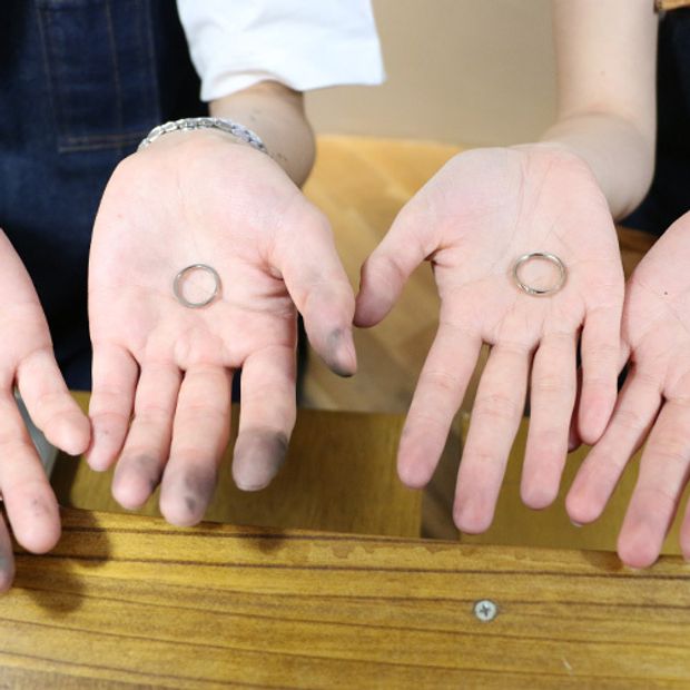 【atelier Kiona(アトリエキオナ)】【オーダーメイド】シンプルで丸みの強いフォルムのリングをマットに仕上げて♪