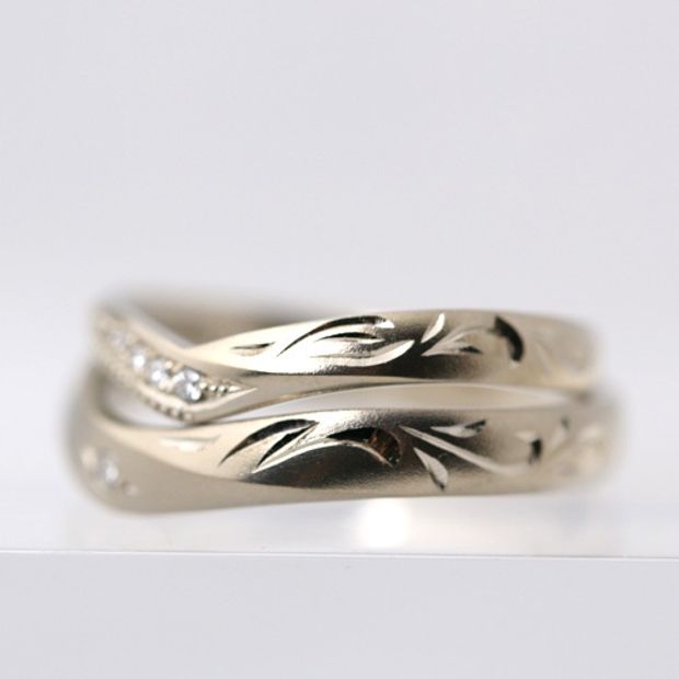 【atelier Kiona(アトリエキオナ)】【オーダーメイド】ミルグレインも彫模様もダイヤも！