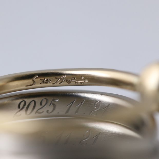 【atelier Kiona(アトリエキオナ)】【オーダーメイド】私らしくカジュアルに！マットでナチュラルに仕上げたセットリング