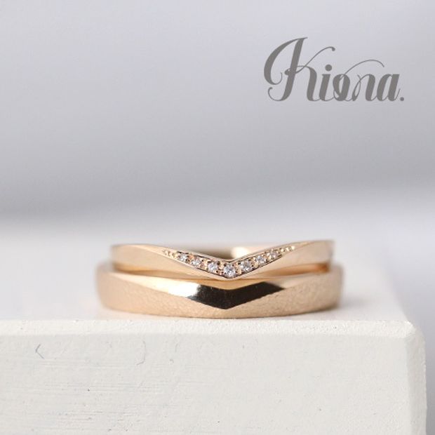 【atelier Kiona(アトリエキオナ)】【オーダーメイド】形が違くてもOK！お揃いのポイントを作ってリンクコーデなリング