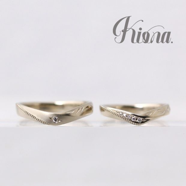 【atelier Kiona(アトリエキオナ)】【オーダーメイド】ミルグレインも彫模様もダイヤも！