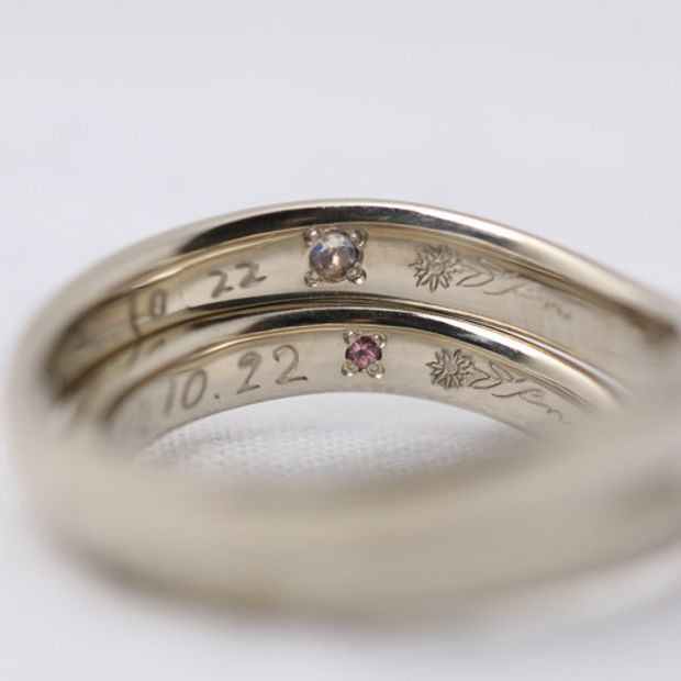 【atelier Kiona(アトリエキオナ)】【オーダーメイド】ミルグレインも彫模様もダイヤも！