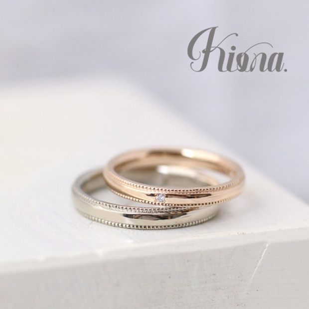 【atelier Kiona(アトリエキオナ)】【オーダーメイド】正統派なクラシカルリング！人気のミルグレインが可愛い結婚指輪★
