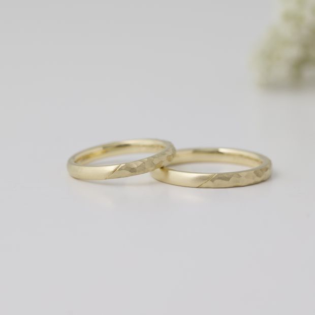 【YUBIWAYA Karen（ユビワヤ カレン）】甲丸/槌目ハーフリング