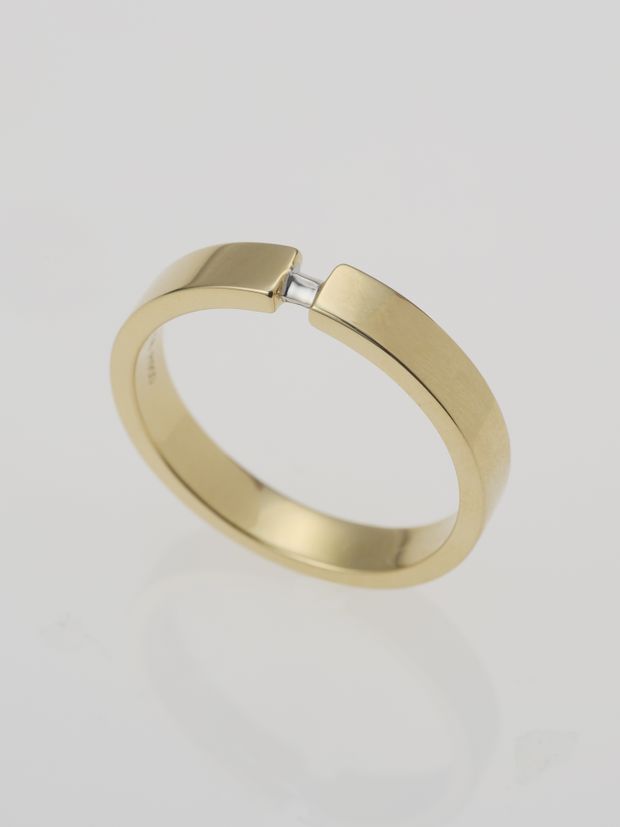 【ENEY(エネイ)】BRIDGE RING HIRA K18YG &times; PT900