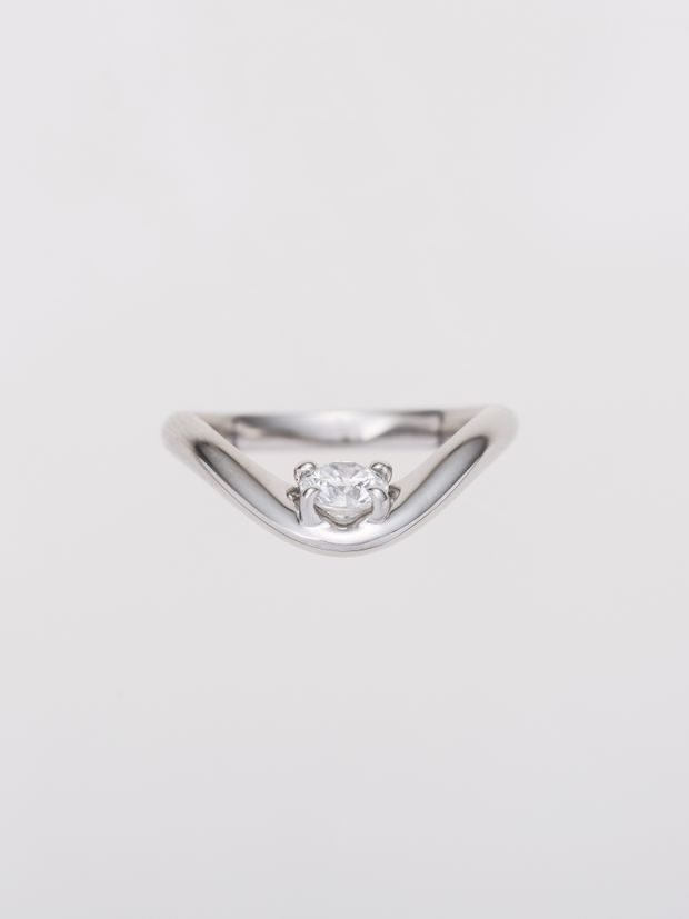 【ENEY(エネイ)】DROP CURVE 0.3CT ROUND PT900 RING