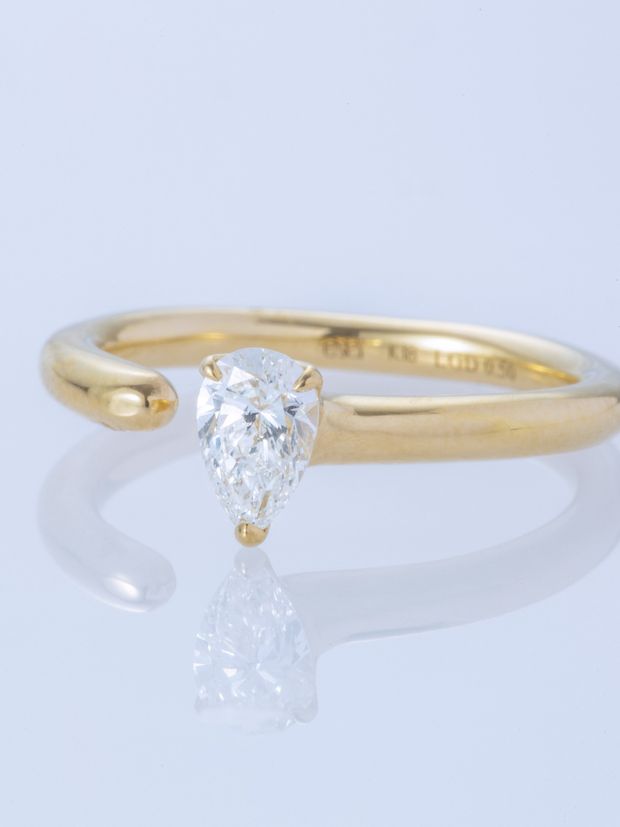 【ENEY(エネイ)】ONE K18YG 0.5CT PEAR RING