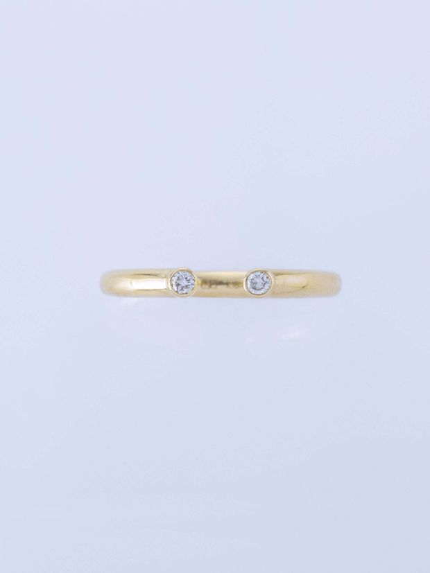 【ENEY(エネイ)】TWO K18YG DOUBLE MELEE RING