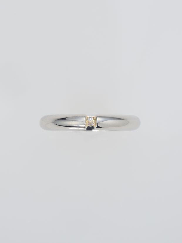 【ENEY(エネイ)】2PIECE BRIDGE DIAMOND RING PT900 &times; K18YG