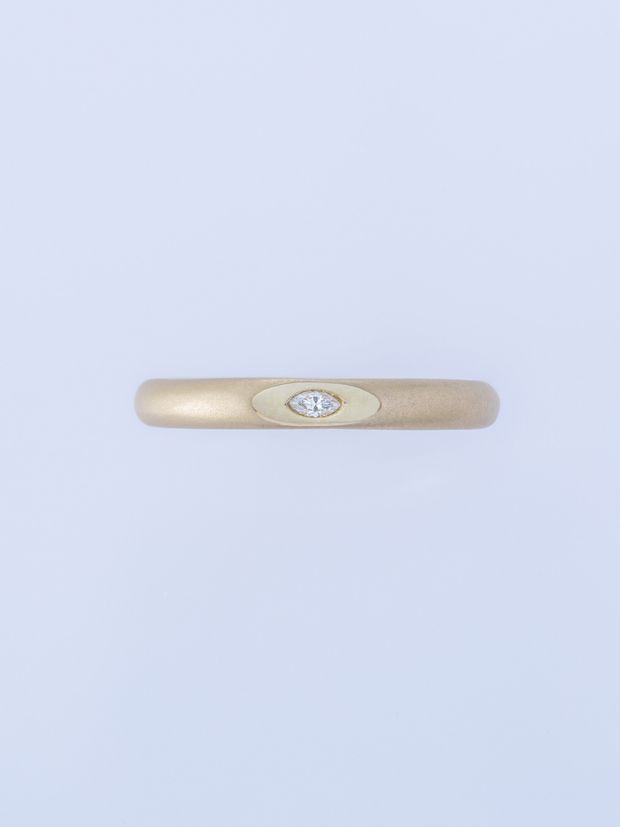 【ENEY(エネイ)】SURFACE K10YG MARQUISE DIAMOND MATTE RING