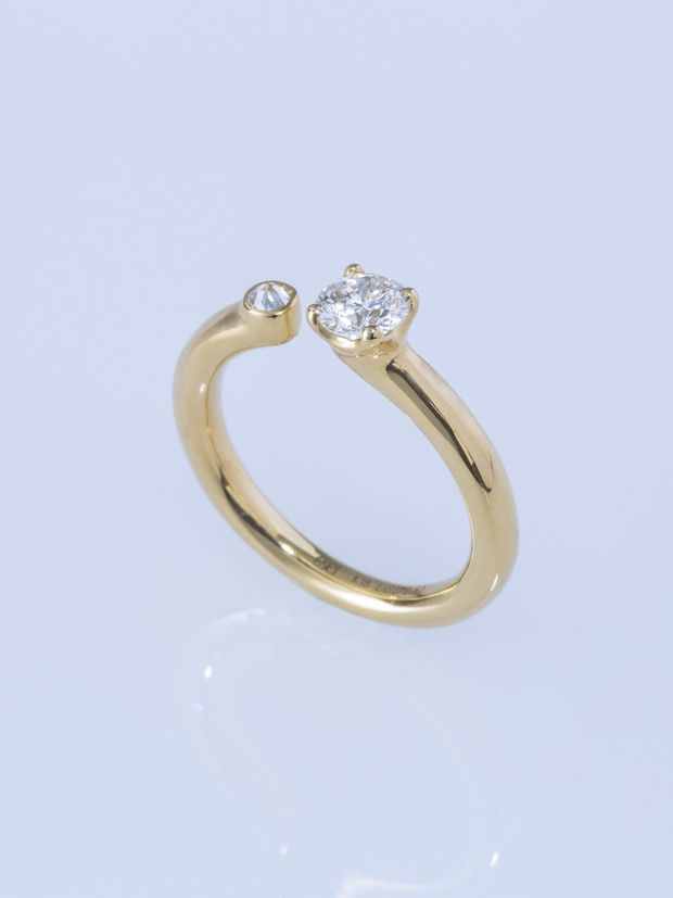 【ENEY(エネイ)】TWO K18YG ROUND/ROUND ROSE RING