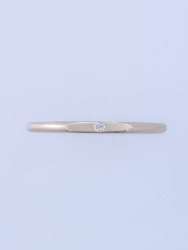 【ENEY(エネイ)】SURFACE K10YG POINT MATTE SLIM RING