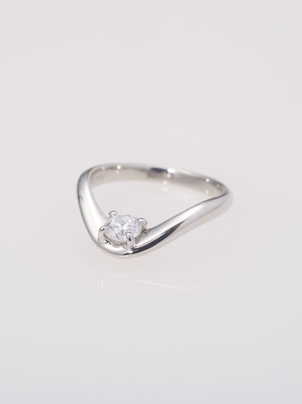 【ENEY(エネイ)】DROP CURVE 0.3CT ROUND PT900 RING