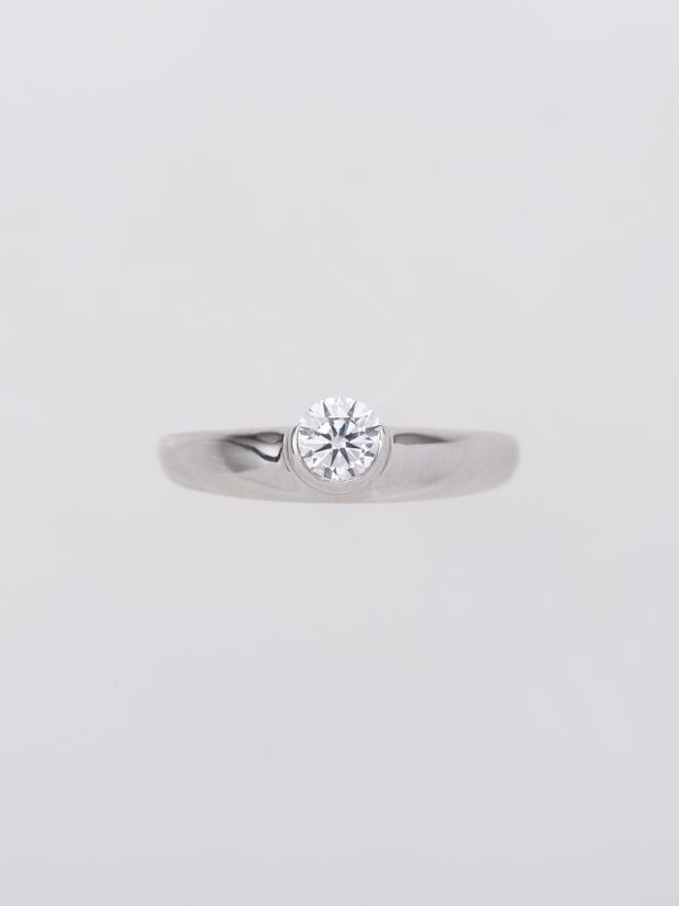 【ENEY(エネイ)】DROP STRAIGHT 0.3CT ROUND PT900 RING