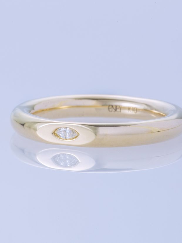 【ENEY(エネイ)】SURFACE K10YG MARQUISE DIAMOND MIRROR RING