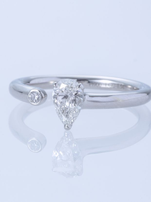 【ENEY(エネイ)】TWO PT900 PEAR/MELEE RING