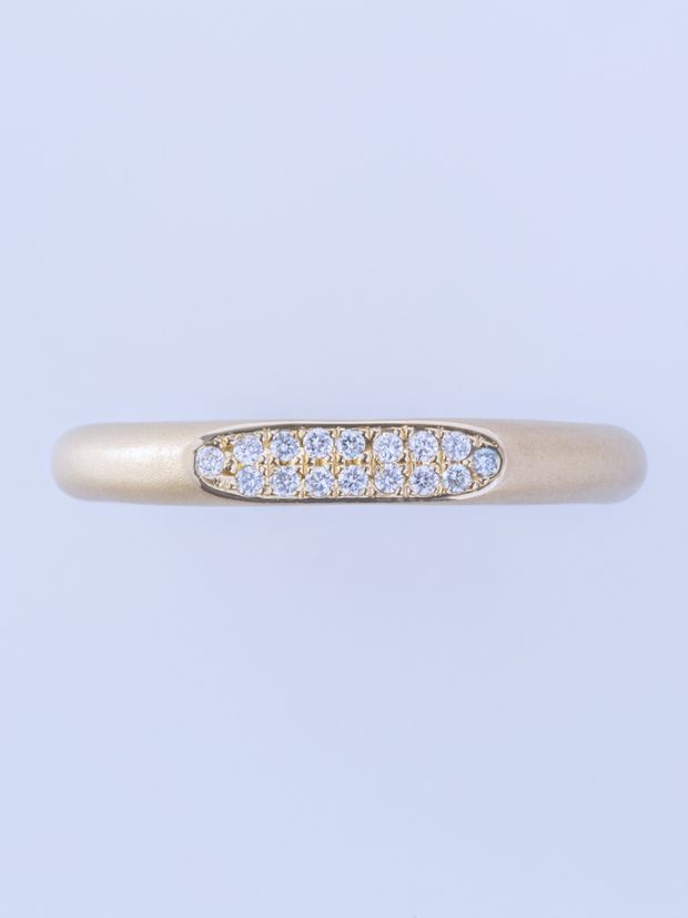 【ENEY(エネイ)】SURFACE K10YG MELEE DIAMOND MATTE RING