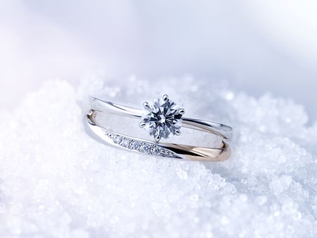 1200年の歴史を持つ京都で誕生したジュエラー「NIWAKA（にわか）」。NIWAKAのリングには、ひとつひとつ名前があり、美しい情景と想いが込められています。薬指を見るたび互いの想いがよみがえる。そんな幸せがひとつひとつの指輪に託されています。婚約指輪と結婚指輪を重ねて着けるセットリングでは、指輪ひとつひとつに表された「情景」や「ストーリー」も重ねることで、より奥深い意味を持つようになります。