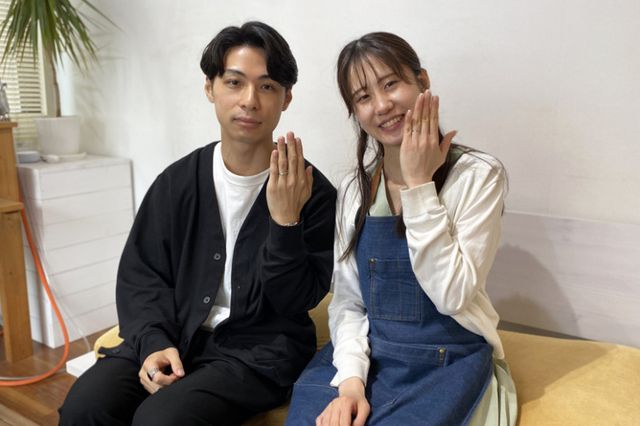 一生に一度の思い出で、とっても楽しく結婚指輪を作ることが出来ました！