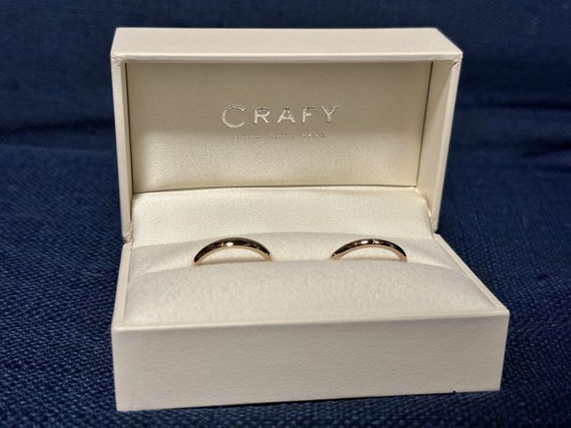 私たちが作った指輪の型を元に職人さんが仕上げてくれました