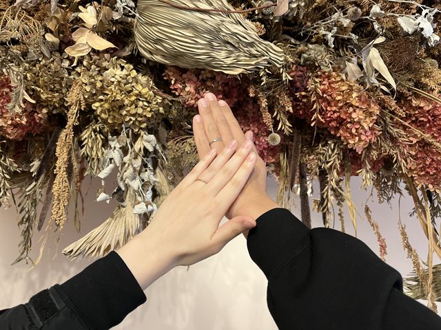 2人で一目惚れした結婚指輪です。