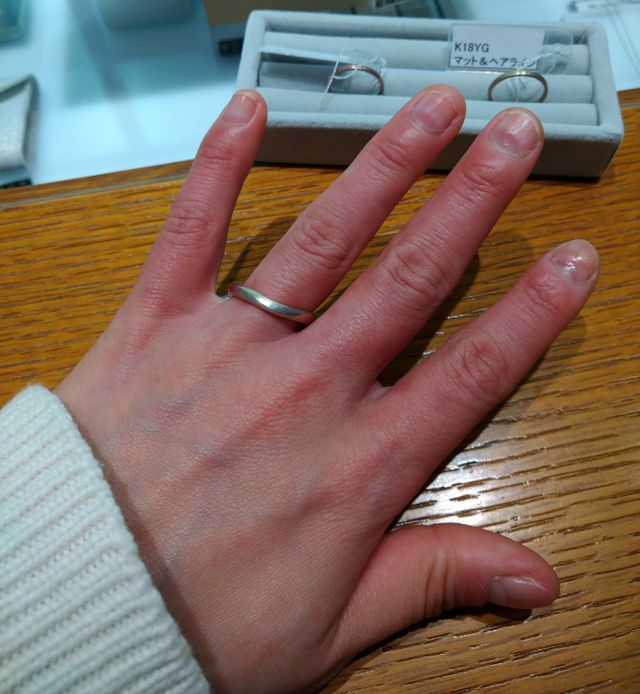 メンズものが素敵と伝えたら、女性ですがメンズでもokとのこと